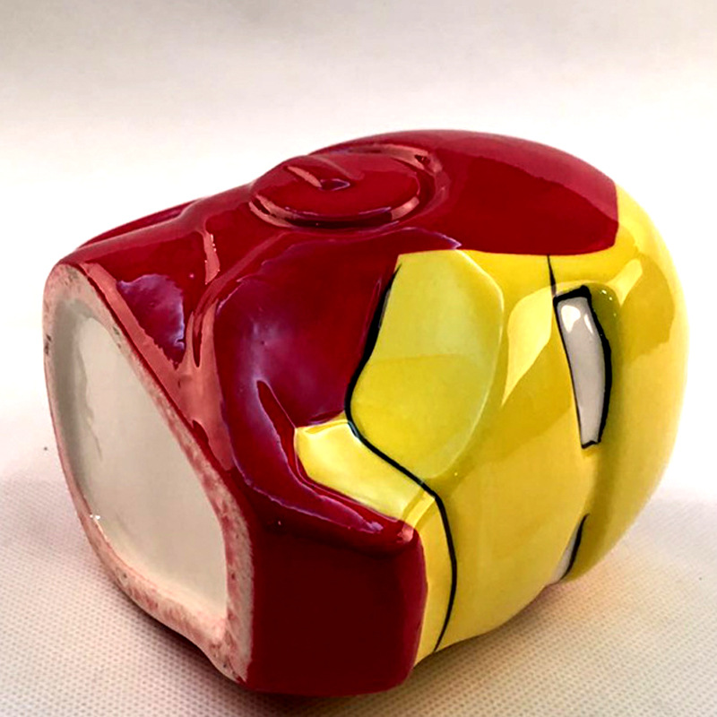 定制 凹凸异形红色陶瓷杯 手绘陶瓷杯子 创意环保陶瓷马克杯(图1)