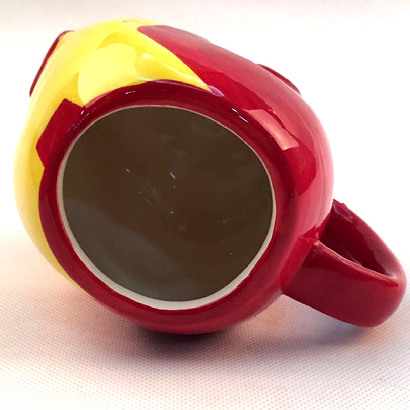 定制 凹凸异形红色陶瓷杯 手绘陶瓷杯子 创意环保陶瓷马克杯(图3)